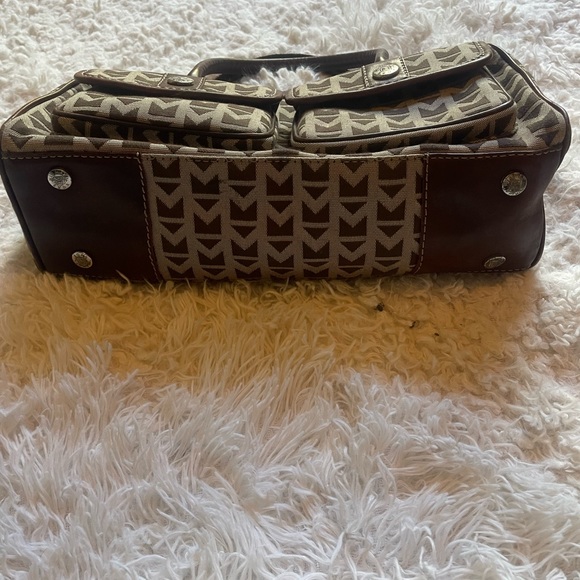 Michael Kors Logo Fabric & Leather Handbag - Picture 2 of 8